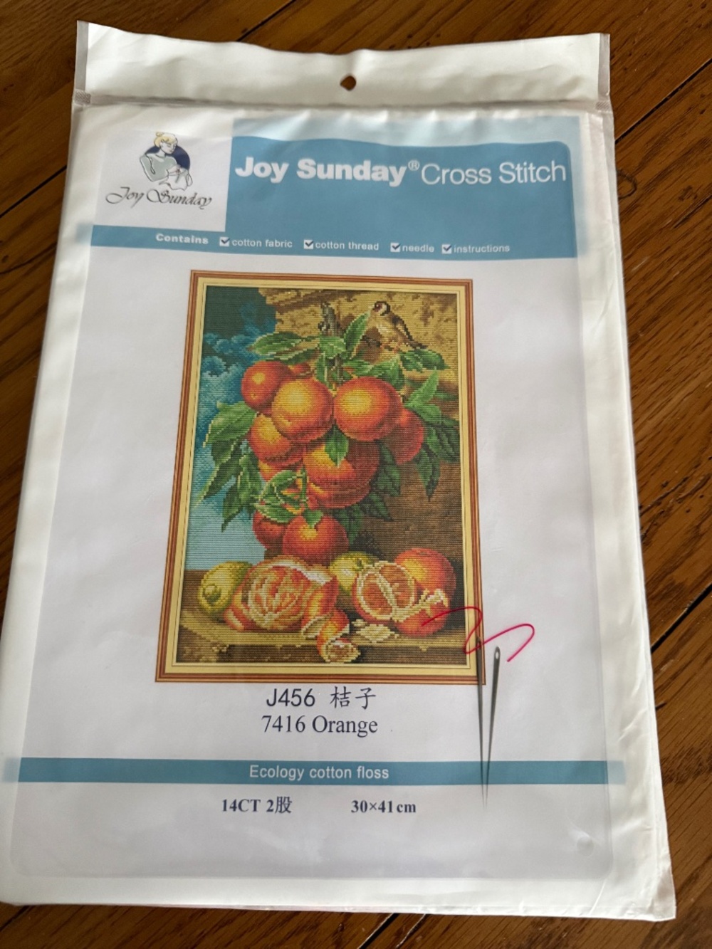 Oranges 14 Count Aida Joy Sunday Cross Stitching Kit New